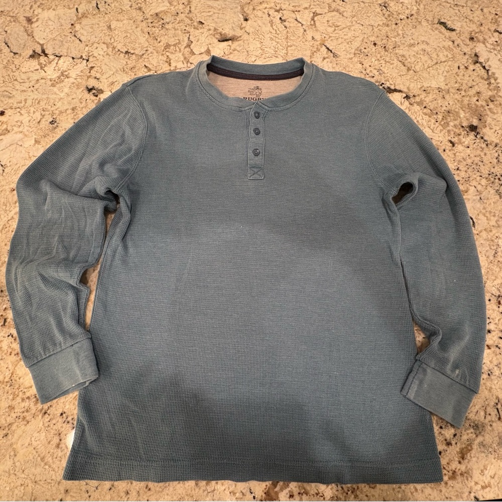 Men's Blue Henley Shirt